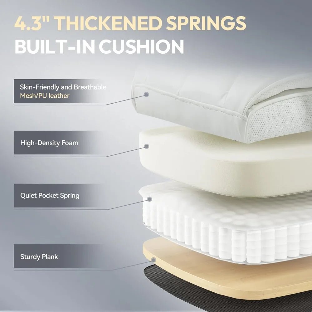 Big & Tall Office Chair – High Back Gaming & Computer Chair with Pocket Spring Cushion, Adjustable Armrests & Lumbar Support