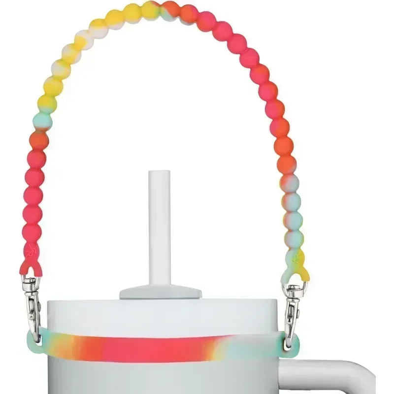 Silicone Water Bottle Handle and Sling Holder - Fits 8-40oz Bottles, Compatible with Stanley Cup Accessories