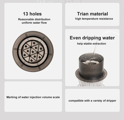 TIMEMORE SimpleDrip Water Dropper — 13-Hole Lid for Uniform, Stable Water Flow