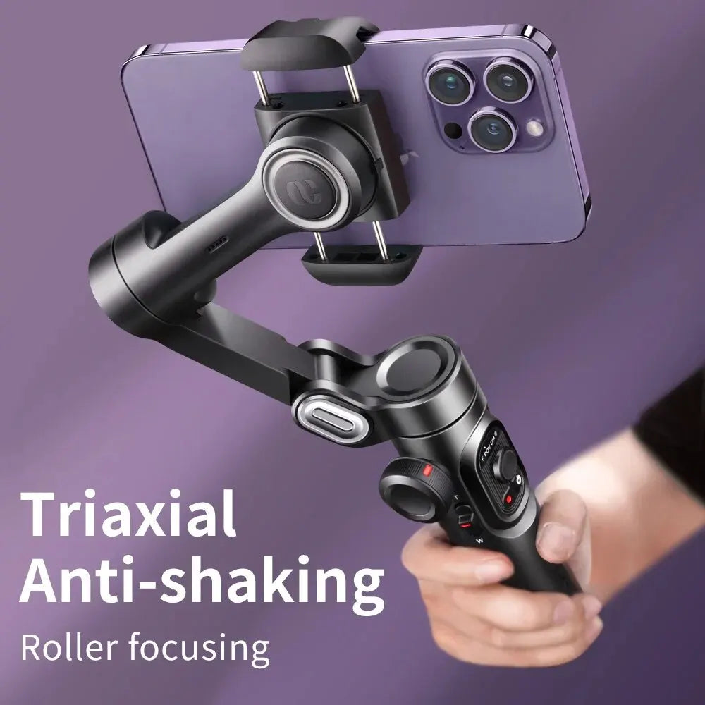 AOCHUAN 3-Axis Handheld Gimbal Stabilizer – SmartXE for iPhone & Android with AI Face Tracking for TikTok & Vlog