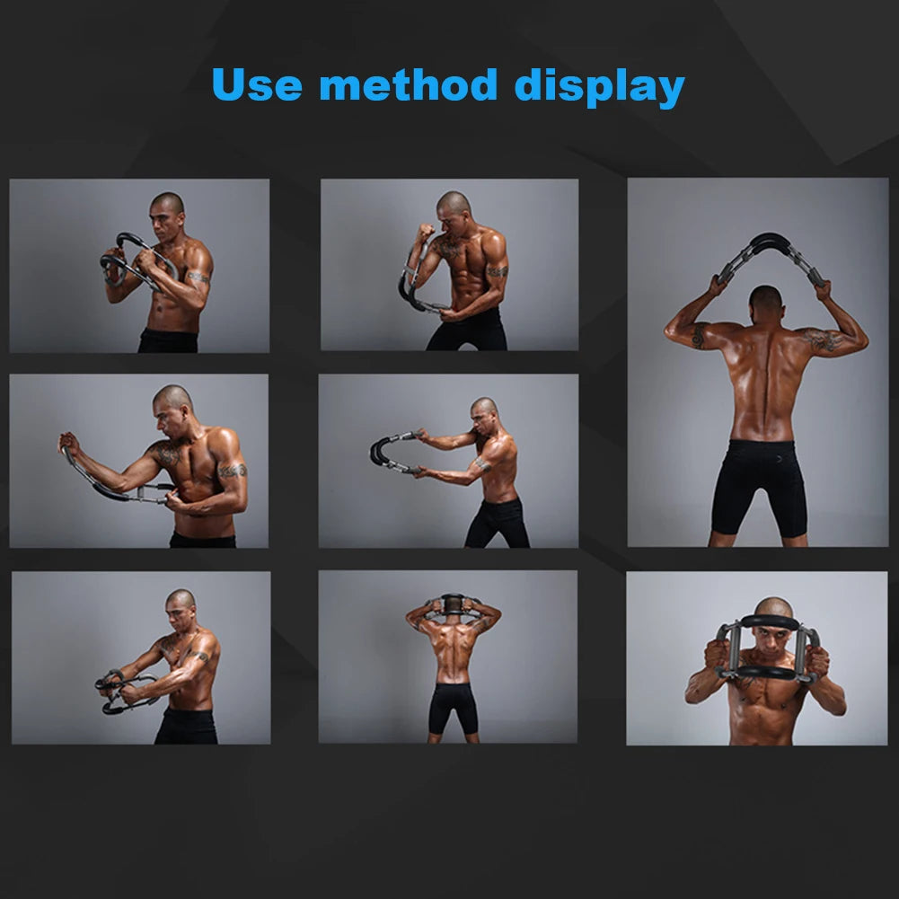 Twister Arm Exerciser — Adjustable Foam Handle Spring Workout Bar for Forearm, Triceps & Chest Training