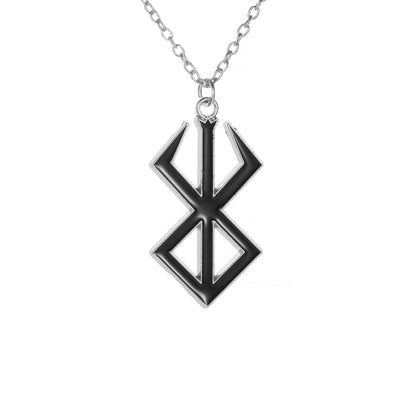 Berserk Anime Logo Necklace – Guts Sword Symbol Pendant, Trendy Cosplay Jewelry Gift & Decoration