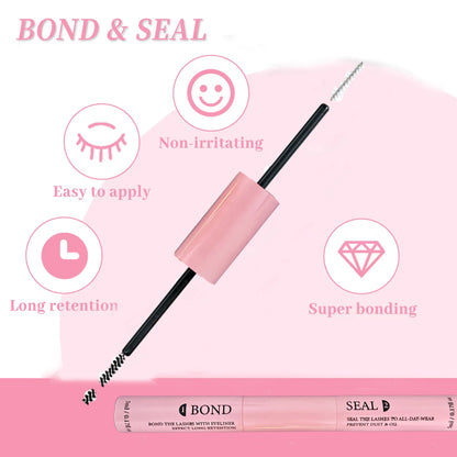 Lash Bond and Seal Kit – 10ml Strong Hold Individual Lash Glue, 5ml Remover, and Tweezers for Extensions