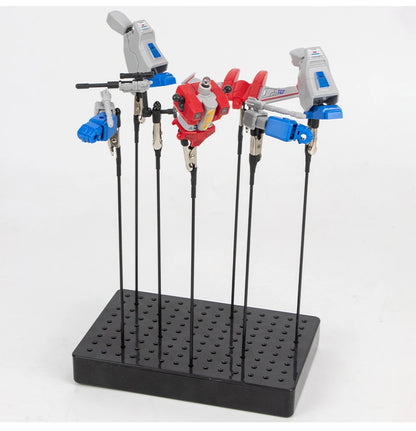 Model Painting Stand Base Holder with 20 Magnetic Alligator Clips & Flexible Sticks Set for Airbrush Crafting