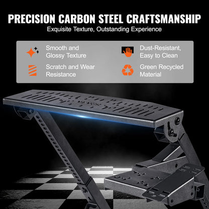 SucceBuy Foldable Racing Wheel Stand — Height Adjustable Universal Base for Logitech & Thrustmaster Wheels