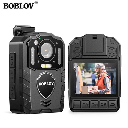 BOBLOV KJ25 1080p Body Camera — 3000mAh Night Vision Camcorder with 13H Recording, Police & Law Enforcement Camera, Ideal for Hiking & Riding