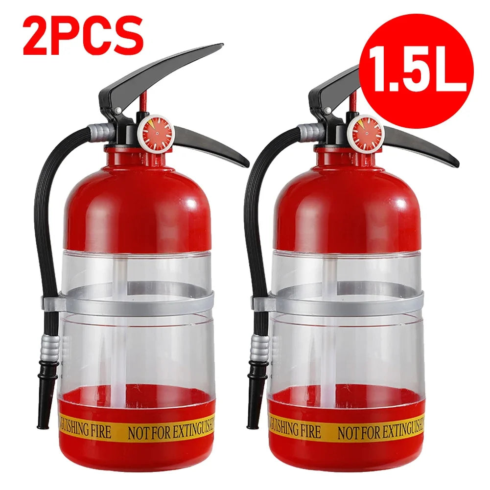 1.5L Beer & Liquor Dispenser — Creative Fire Extinguisher Shape Acrylic Container, Large Capacity for Wine, Spirits & Beer