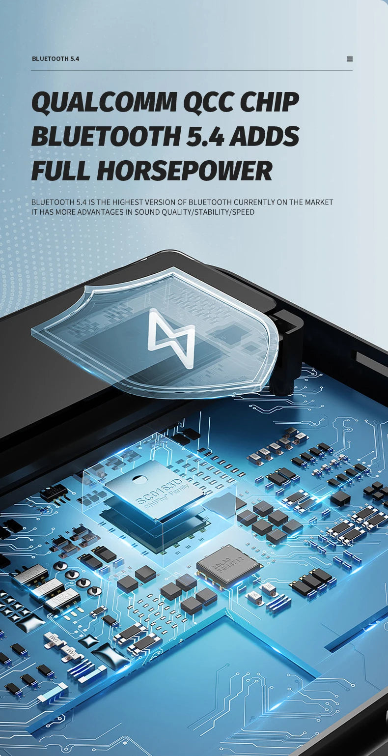 APTX Bluetooth 5.4 Audio Transmitter & Receiver | aptX Adaptive/HD/LL, 3.5mm AUX, 2-in-1 Wireless HiFi Stereo Adapter with Mic