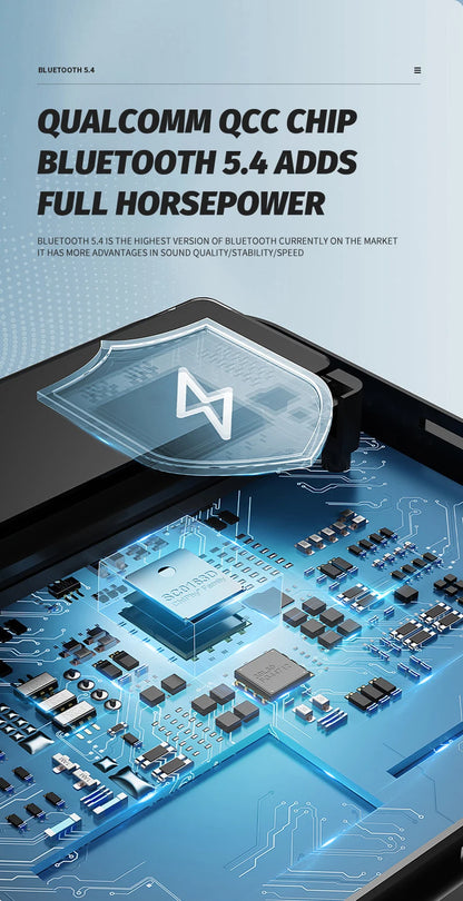 APTX Bluetooth 5.4 Audio Transmitter & Receiver | aptX Adaptive/HD/LL, 3.5mm AUX, 2-in-1 Wireless HiFi Stereo Adapter with Mic