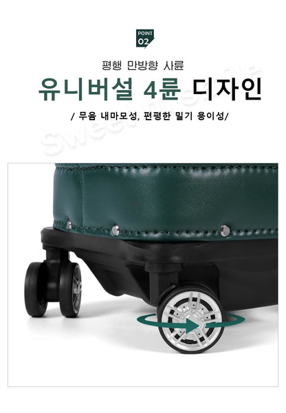 PGM Wheeled Golf Caddy Bag QB127 – 4-Wheel 360° Rotation Removable Waterproof Bag for Men & Women