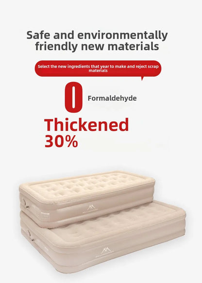 MOUNTAINHIKER 2025 Inflatable Air Mattress - PVC Glamping Camping / interior Bed Mat with Built-In Pump for 1-3 Person