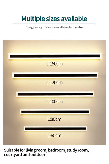 Outdoor Wall Lamp – IP65 Waterproof LED Long Corridor & Staircase Light, Balcony, Villa & Garden Entrance Lighting