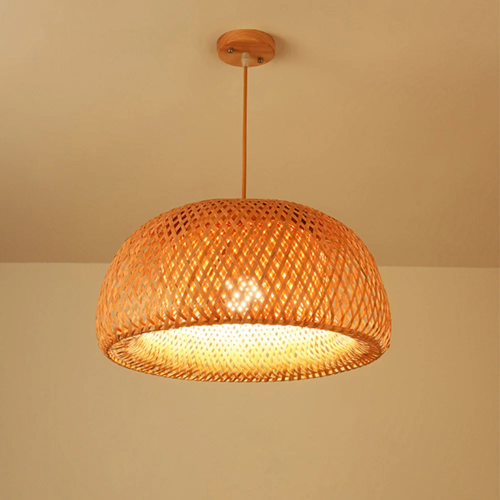 Hand Knitted Chinese Style Weaving Hanging Lamps - Bamboo Pendant Lamp - Restaurant & Home Decor Lighting Fixtures