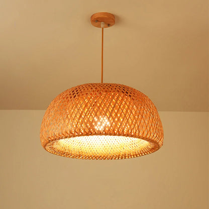 Hand Knitted Chinese Style Weaving Hanging Lamps - Bamboo Pendant Lamp - Restaurant & Home Decor Lighting Fixtures