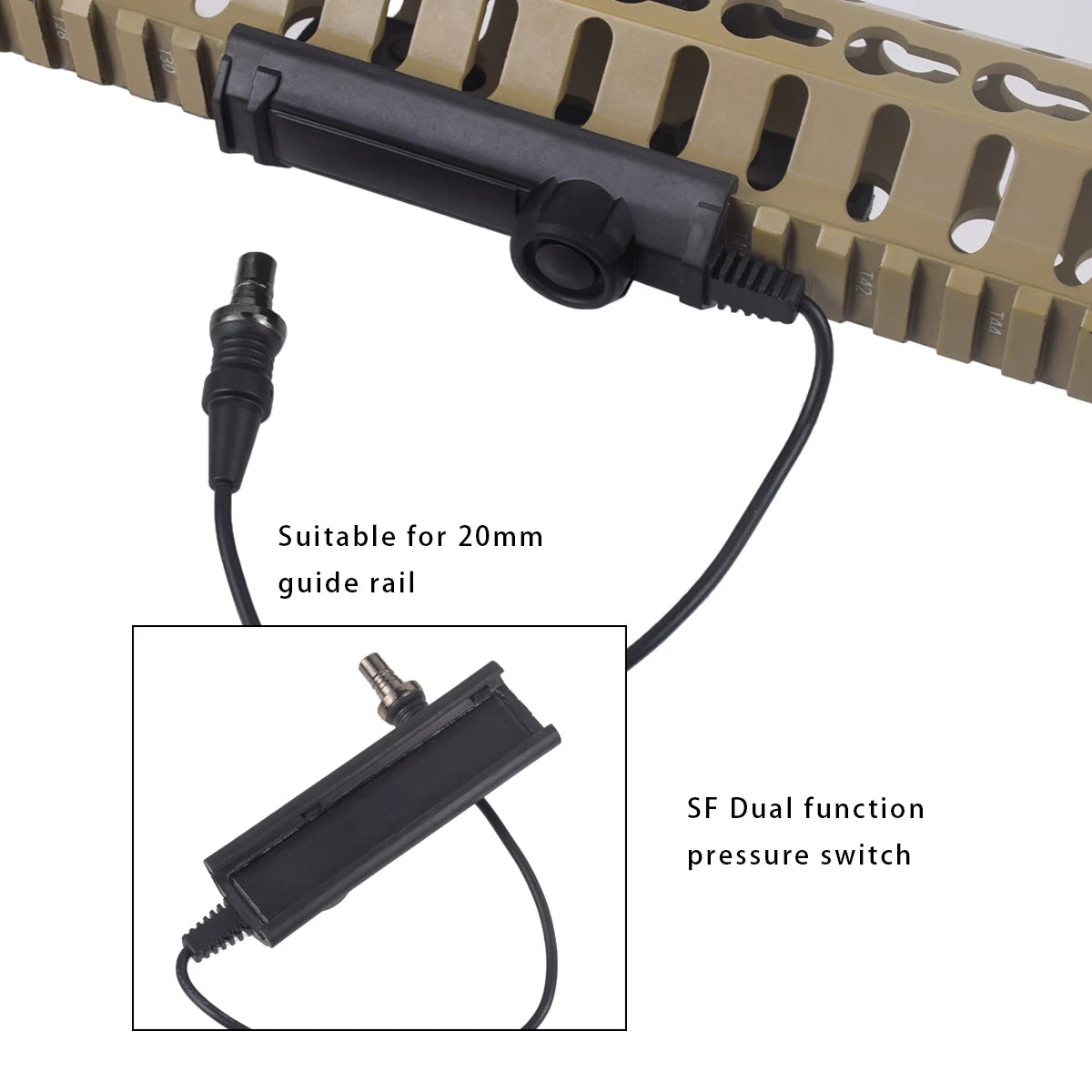 Tactical Surefire M600 M600U/M600B Airsoft Flashlight – Powerful LED Scout Light with 5 Switch Styles for 20mm Rail Rifle Gun