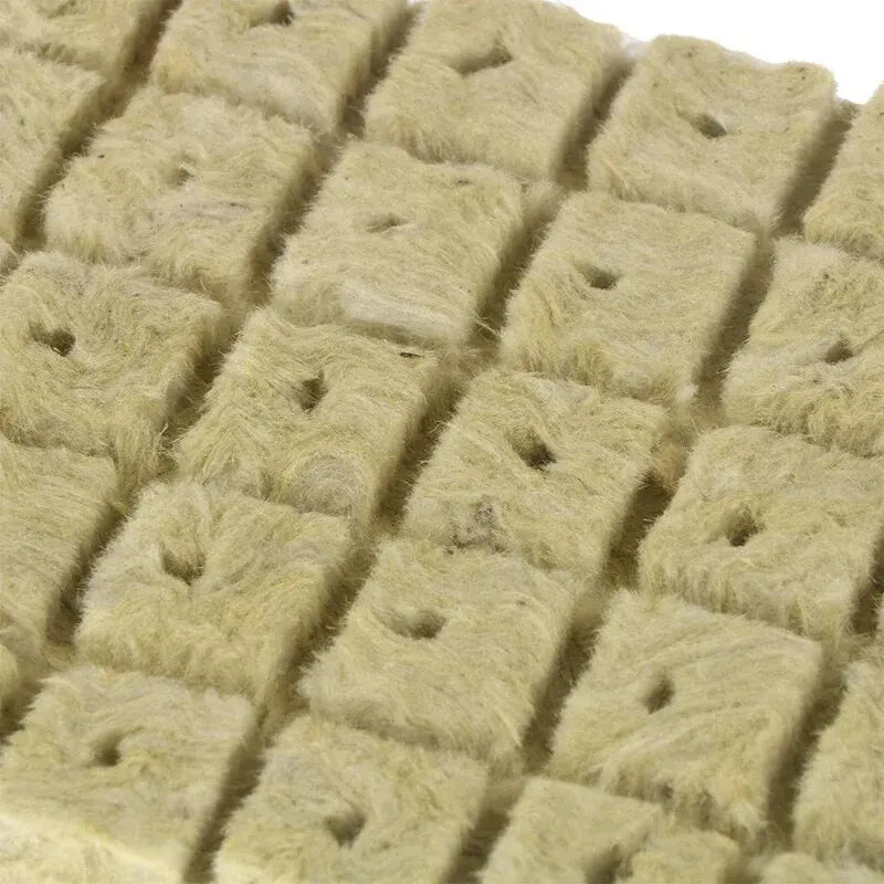 50pcs 25x25x25mm Stonewool Hydroponic Grow Cubes — Rockwool Seedling Blocks for Soilless Plant Cultivation