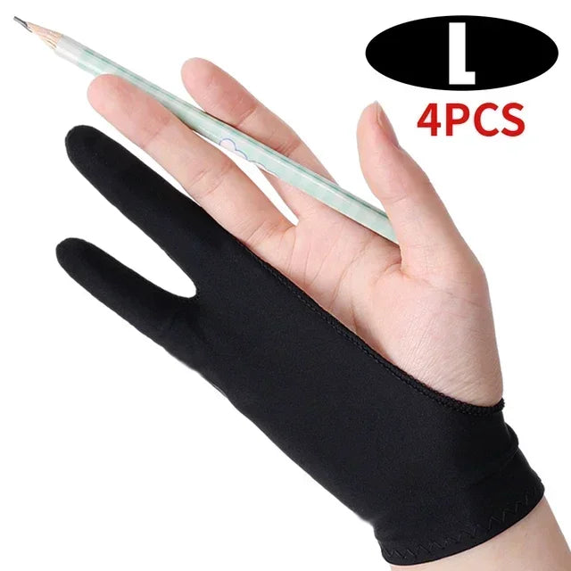 Two-Finger Drawing Glove with Palm Rejection for iPad & Graphic Tablets – Left/Right Hand Artist Glove