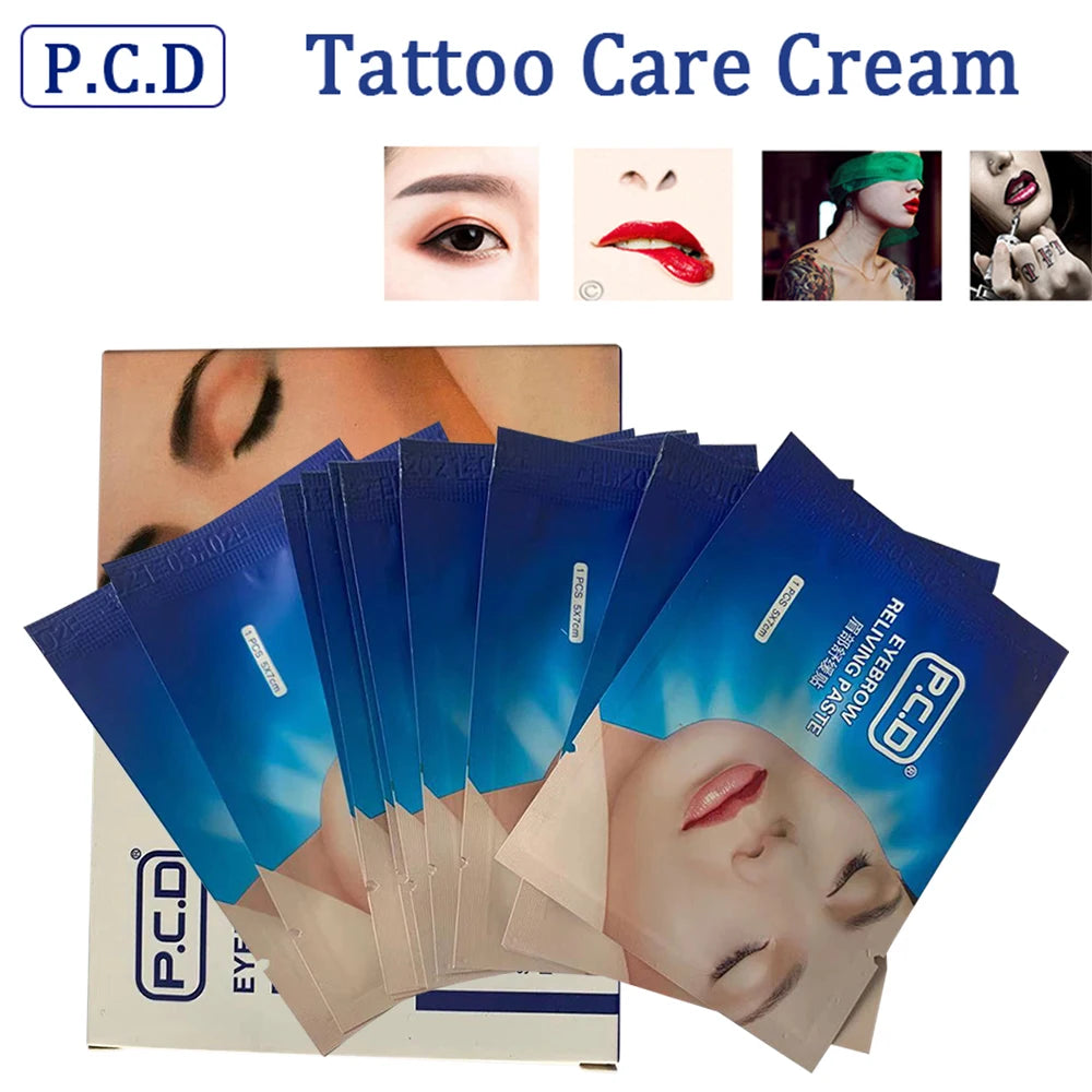 60pcs PCD Paste Mask – Semi-Permanent Makeup & Tattoo Pain Relief Cream with Moisturizer for Eyebrow, Lip, and Body Art