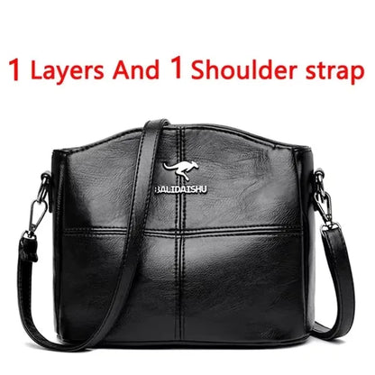 Luxury Women’s Leather Handbag – Large Capacity Shoulder & Crossbody Designer Bag