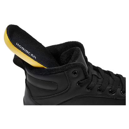 HOBIBEAR Unisex Winter Barefoot Shoes – Wide Toe Box Faux Fur Lined Ankle Sneakers for Women & Men, Artificial Leather Lace-Up