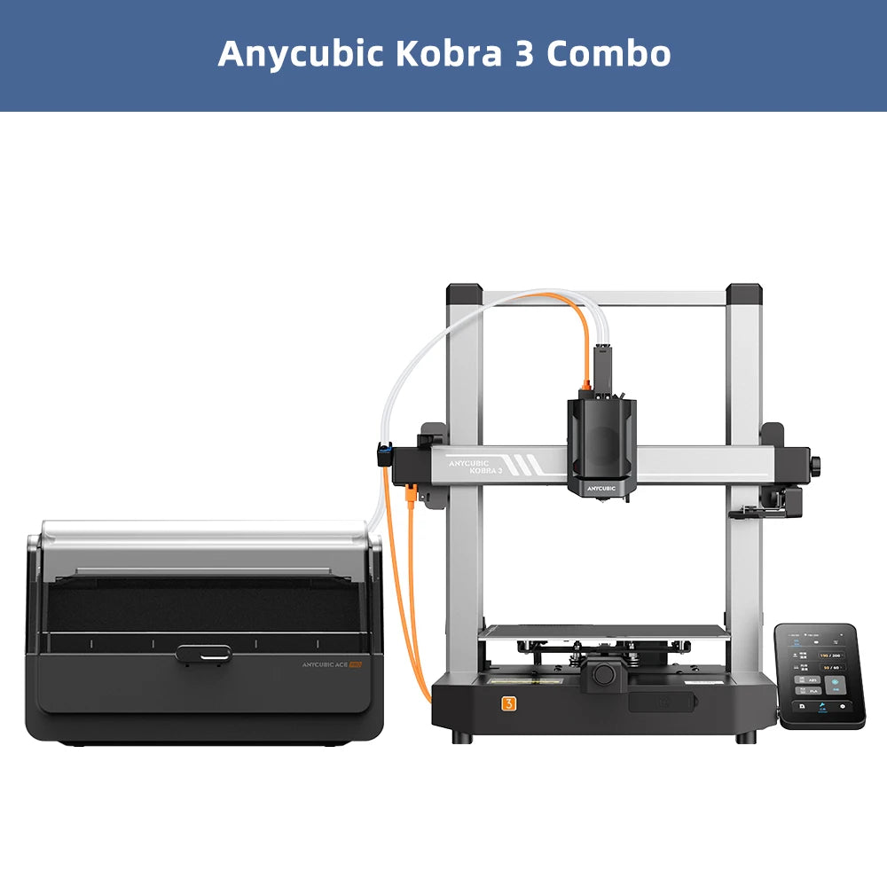ANYCUBIC Kobra 3 Combo Multi-Color FDM 3D Printer – 600mm/s Speed, 250x250x260mm Build Volume