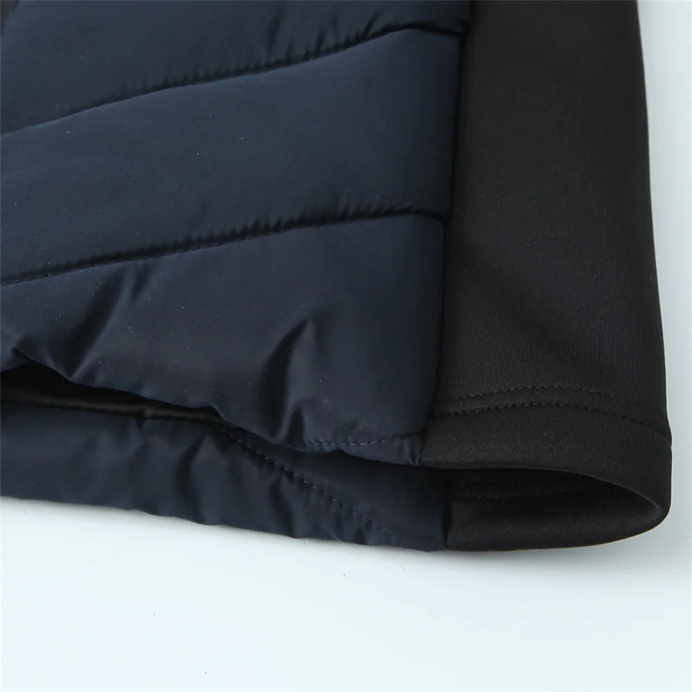 Taop&Za Women's Autumn Cotton Jacket – Fashionable Casual Long Sleeve Stand Collar Hooded Patchwork Coat