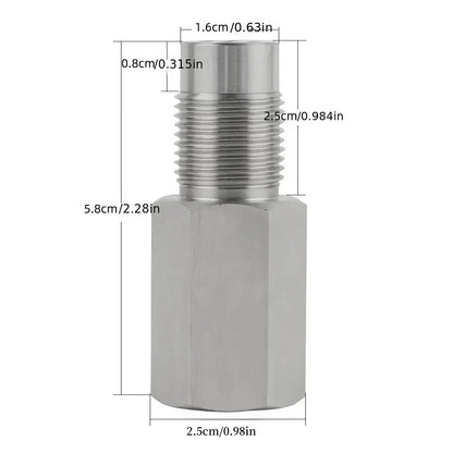 M18X1.5 Oxygen O2 Sensor Spacer Adapter – Universal Stainless Steel Extension Filter for CEL & Check Engine Light