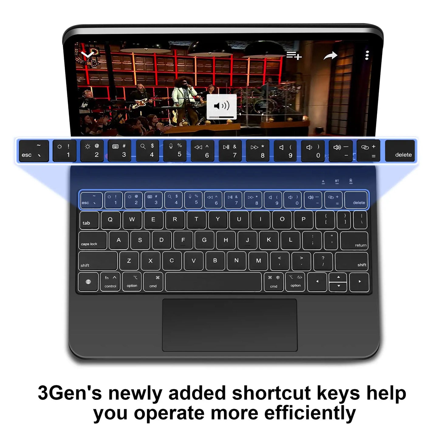 GOOJODOQ Magic Keyboard for iPad Air 6 2024 - 11 inch Case for iPad Pro 11 & 12.9 - Compatible with iPad 10th Generation - Cover for iPad Air 4 & 5