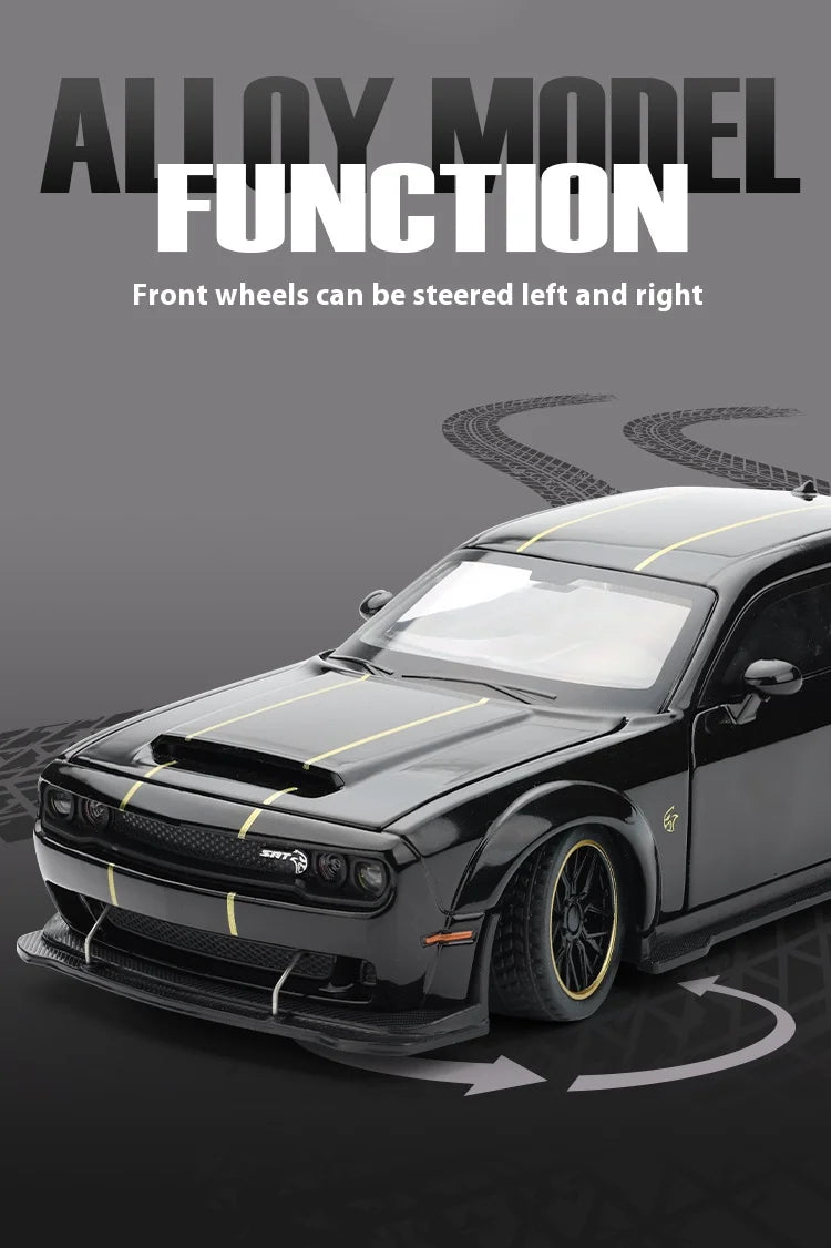 1:32 Dodge Challenger SRT Hellcat Redeye Diecast Model – V8 Alloy Metal American Muscle Sports Car Collectible