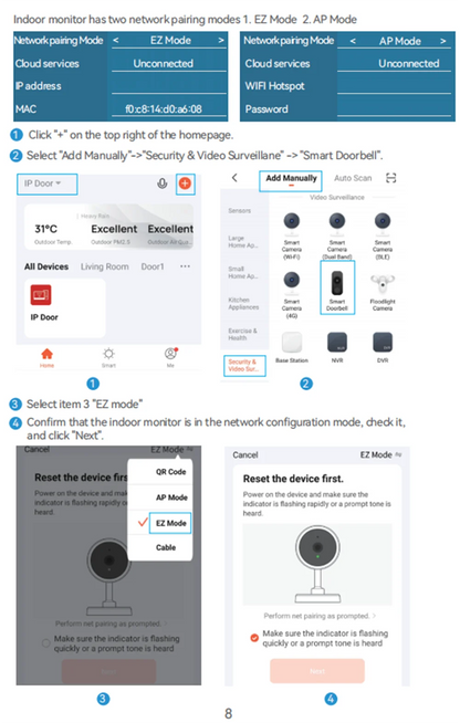 Fingerprint 5-in-1 WiFi Video Doorbell — Tuya Smart 1080P Touch Intercom System for Home Security