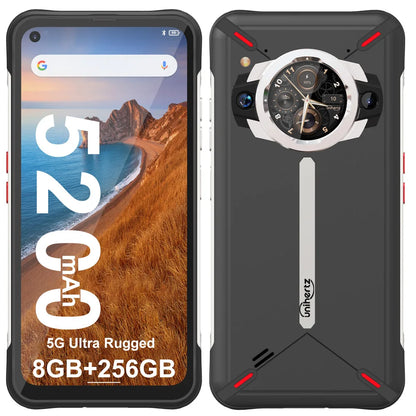 Unihertz Ticktock S Rugged 5G Smartphone – 8GB RAM, 256GB Storage, 5200mAh, 64MP Camera, 6.53" Dimensity 700 Display