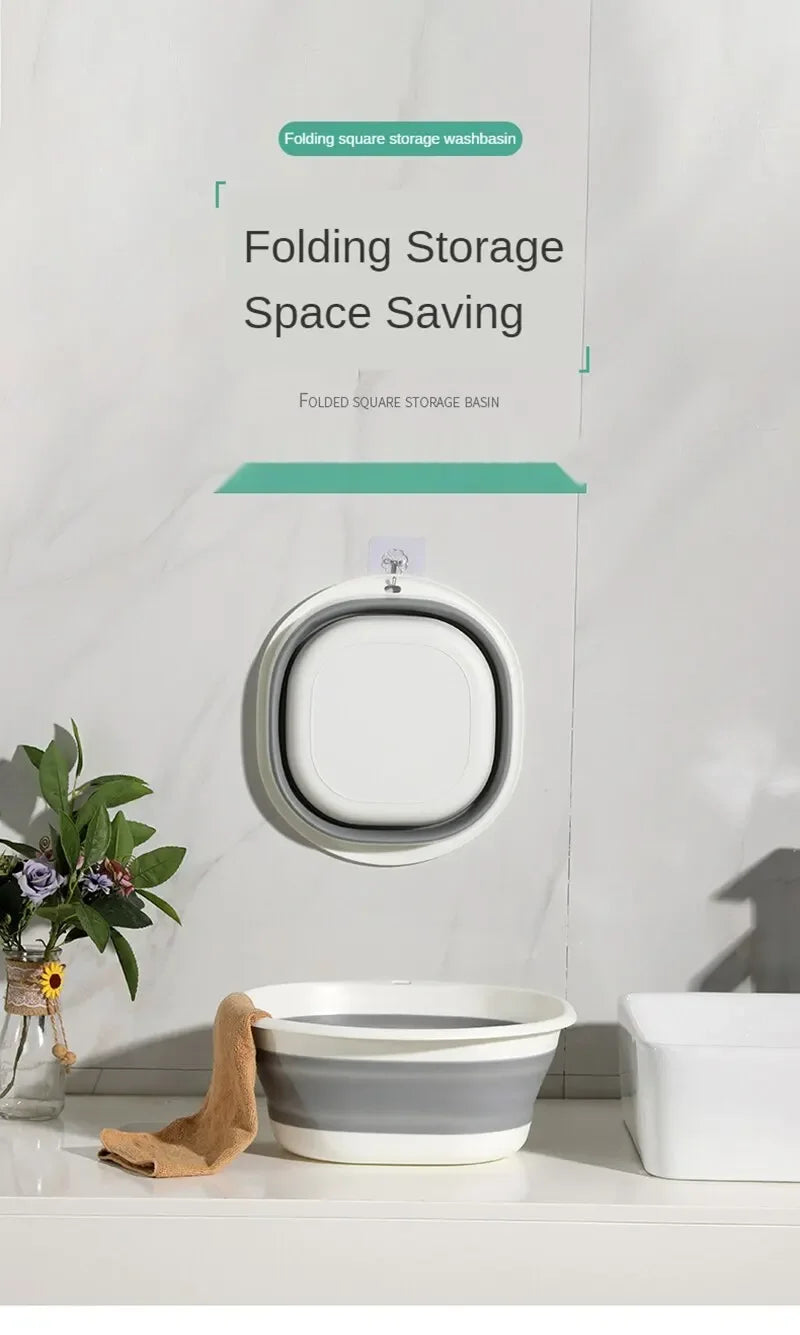 Portable Plastic Folding Wash Basin – Laundry Tub & Bath Basin for Adults and Babies, Kitchen & Bathroom Accessory