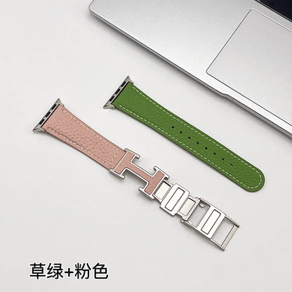 Genuine Leather Straps for Apple Watch – 40mm-49mm Bands for Series 5/6/7/8/9/10, SE & Ultra
