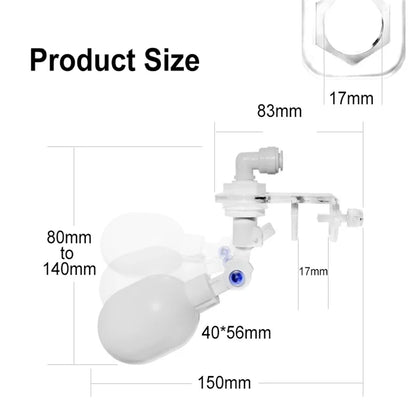Auto Aquarium Water Changer Kit — Float Ball Valve Water Filler & Level Controller 1/4 Inch