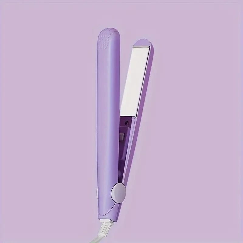 Mini Hair Straightener – Quick Heating Multi-Color Ceramic Plate for Bangs, Curling & Straightening