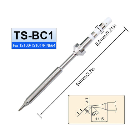 TS101 Soldering Iron Tip – Replacement for PINE64 Pinecil V2, TS100, TS-BC2 & ILS Models, Welding Repair Tool