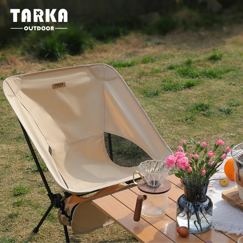 TARKA Foldable Camping Chair Set – Ultralight Moon Chairs for Backpacking, Beach, Picnic, Fishing & Garden Use