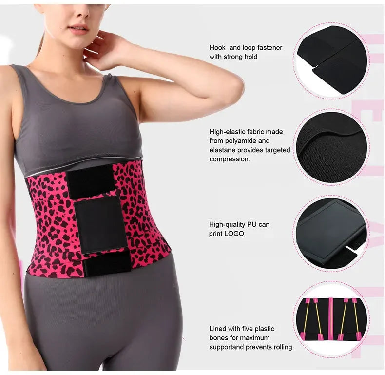 Waist Cincher Belt — Tummy Control Body Shaper with Triple Wrap Corset, Workout Sweat Band & Gym Slimming Girdle