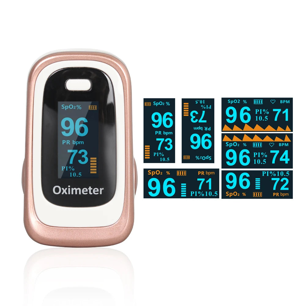 Portable Medical Finger Pulse Oximeter – OLED Display, SPO2, PR, Sleep Monitor, 8-Hour Battery Life