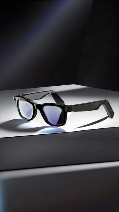 AI Smart Glasses with HD Anti-Shake Camera — Video Recording, Voice Call, Noise Reduction, Wireless Bluetooth Headset Goggles