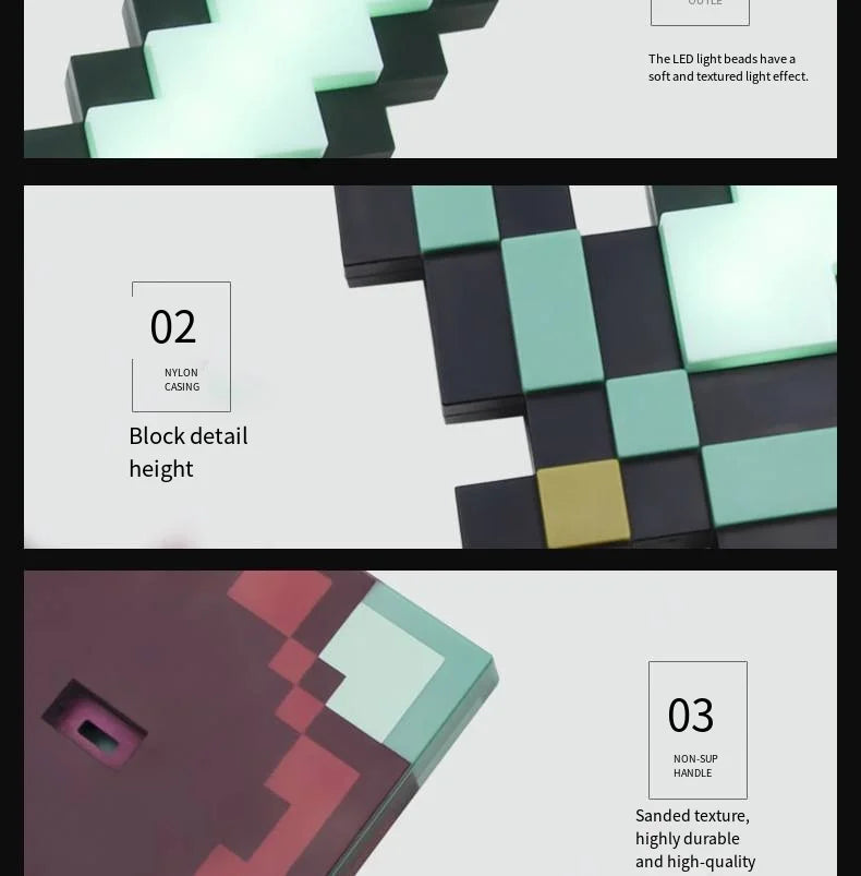 Minecraft Sword Night Light – Color-Changing Table Lamp, Game-Inspired Decorative Gift for Children