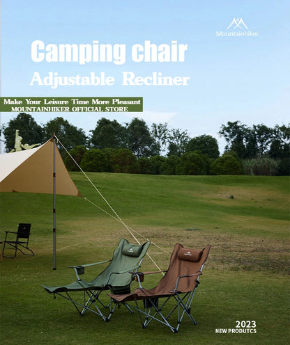 MOUNTAINHIKER 4-Speed Adjustable Folding Lounge Chair – Ultra-Light Portable Camping & Fishing Chair