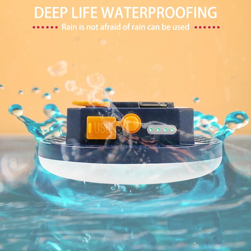 MOSLIGHTING Rechargeable Tent Lantern - Portable Emergency Night Market Light for Outdoor Camping, LED Bulb Lamp Flashlight for Home