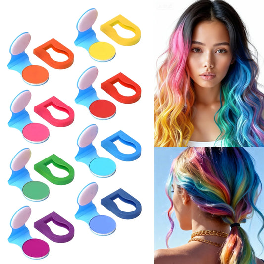 8-Color Temporary Hair Chalk – Washable Hair Dye for Girls, Kids & Adults, Sport Events, Halloween, Christmas, Cosplay