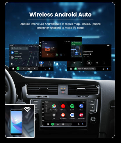 CarlinKit Wireless CarPlay Adapter — USB Dongle for Android Auto, MirrorLink, Waze & Spotify Car Multimedia