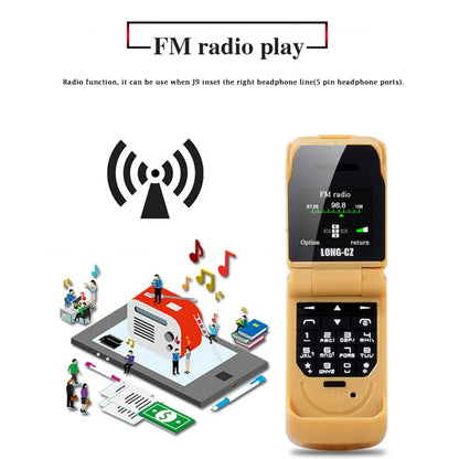 Mini Flip Mobile Phone for Kids – J9 Smallest Clamshell Phone with Bluetooth Dialer & Magic Voice Handsfree Earphone