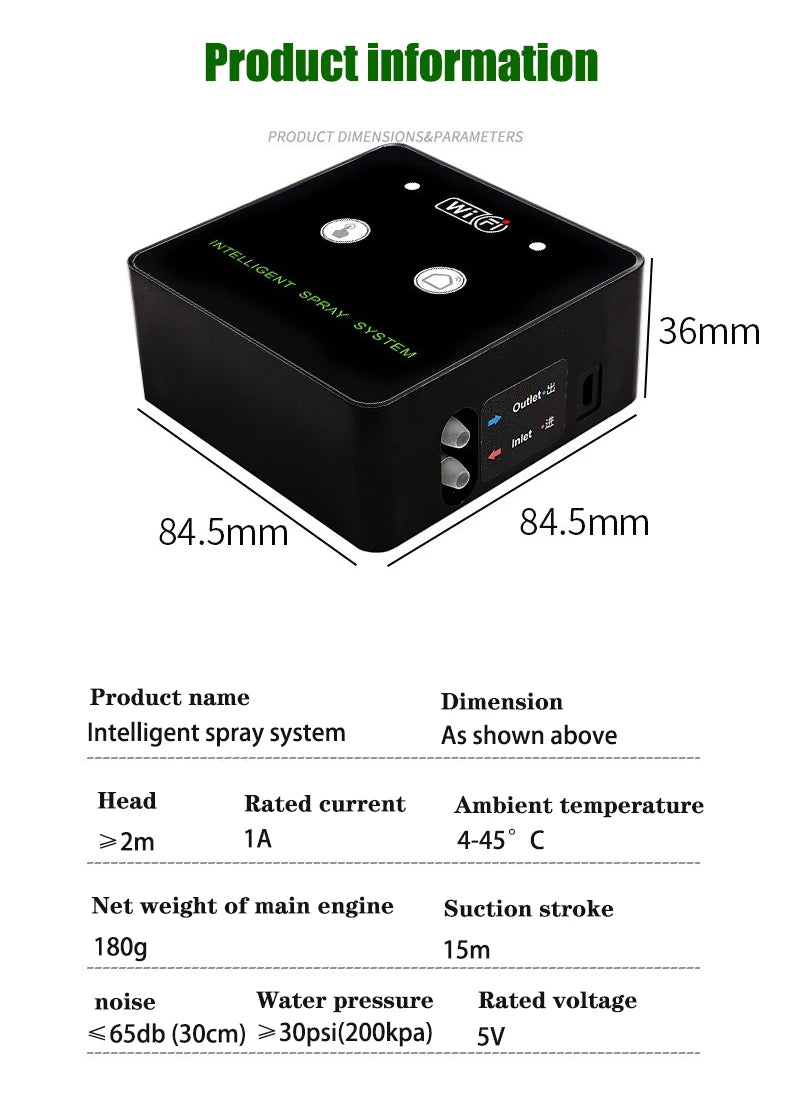 WiFi Rainforest Sprayer — Automatic Timed Mist System Kit for Reptiles & Irrigation