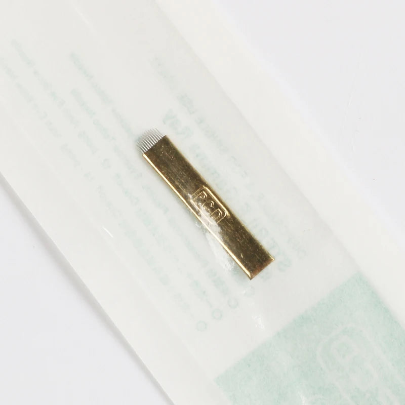 50pcs PCD Microblading Eyebrow Needles – F12/14/19 Tebori Blades for 3D Embroidery Manual Pen