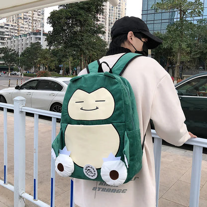 MINISO Switch Pokémon Plush Backpack | Cute Cartoon Schoolbag, Large Capacity for Students & Casual Use