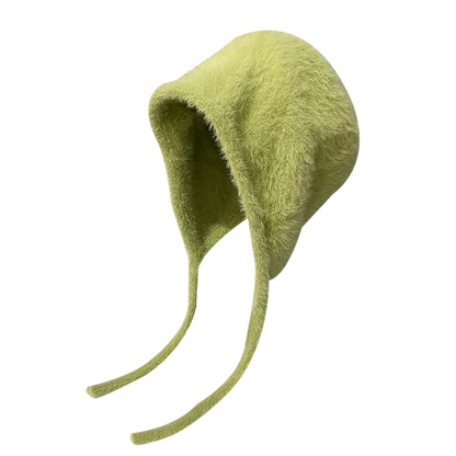 Y2K Cute Beanie Hat – Warm Japanese Knit for Autumn & Winter, Ear Protection, Tie Pullover Cap for Men & Women